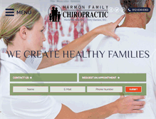 Tablet Screenshot of harmonfamilychiropractic.com
